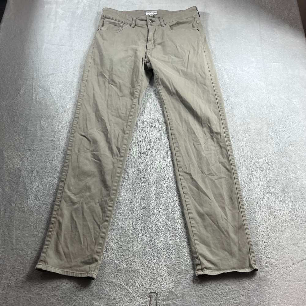 Peter Millar Signature Sateen Classic Fit Pants Mens 31x32 Gray Stretch Chino